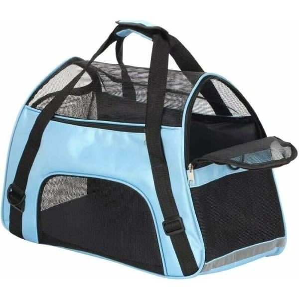 Hundebæretaske, kattebæretaske, dyretaske, 52 x 27 x 32 centimeter, blå