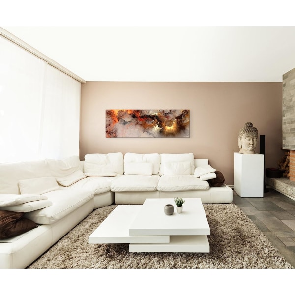 Panoramabild 150x50cm målning abstrakt modern dekorativ (ingen ram)