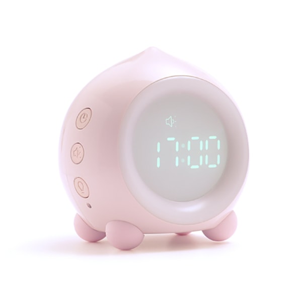 Smart Voice Control Alarm Clock-højttaler (Pink)