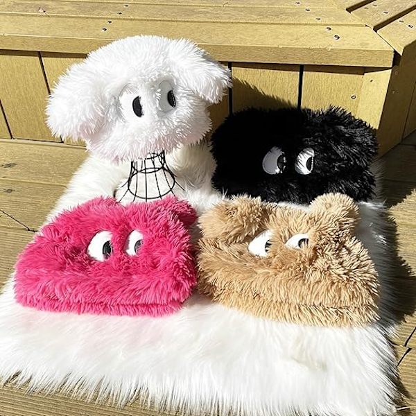 Hinkhatt med luddig fårprint - Dam & Herr - Plüschmössa - Varm & Mjuk - Fiskehatt - Justerbar - Vinter & Vår Dog Khaki