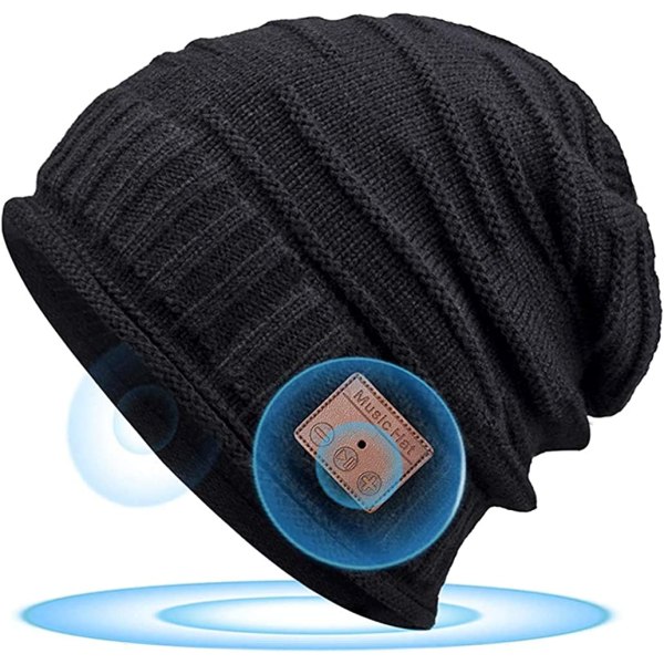 Bluetooth hat, herre vinterhue med Bluetooth 5.0 høretelefoner