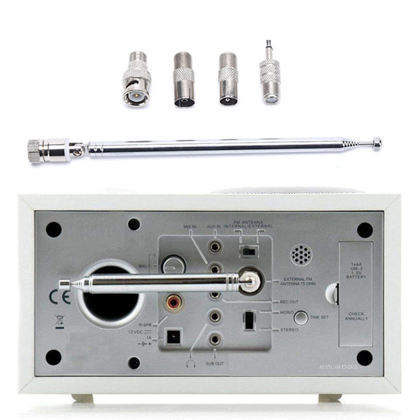 5 stk Antenne 75 Ohm Teleskopisk Radioantenne F-Type Hunnkontakt