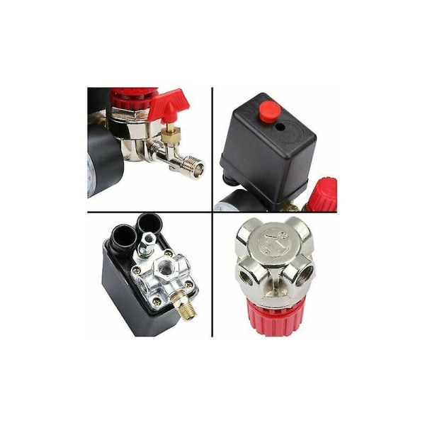 Luftkompressor Tryckomkopplare Ventil Tryckomkopplare Luftkompressor med manometerregulator
