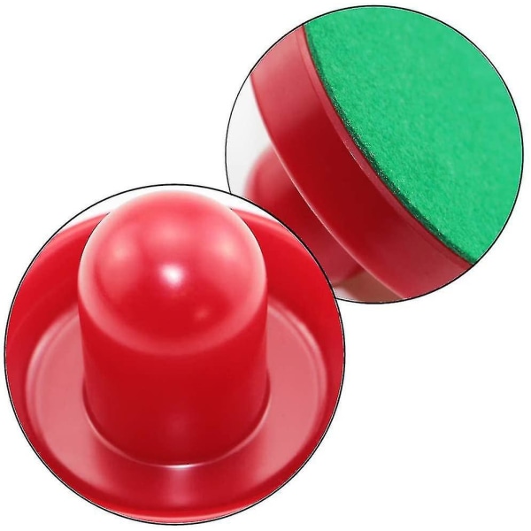 Lettvekts Air Hockey Mørkeblå og Rød Air Hockey Pushers - Røde erstatningspucker som er kompatible med spillebord, utstyr, tilbehør (standard størrelse