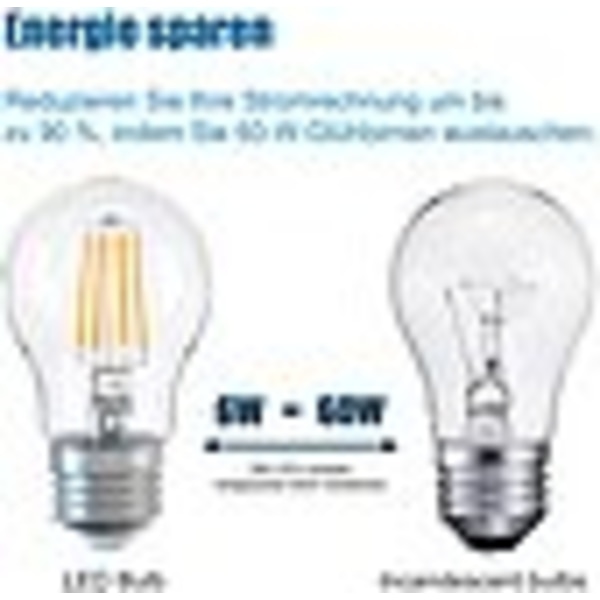 Dimbar energisparande glödlampa E27, 6 W (motsvarande 60 W)