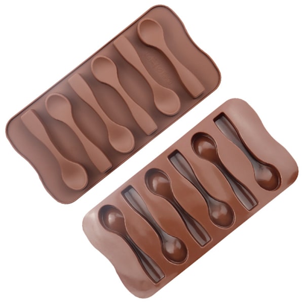 Sked i silikonform, non-stick chokladform