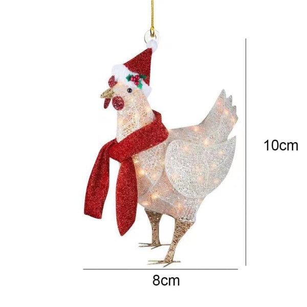 Julgran hängande opplyst kyckling BB
