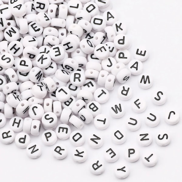 7x4mm akryyliset aakkoshelmet DIY-korujen valmistukseen 50/100/200kpl[YD] Mixed
