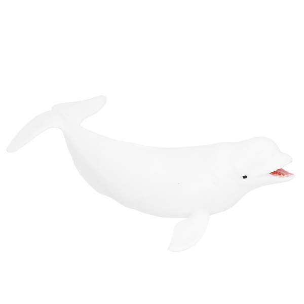 Realistiska White Whale Sea Animal Figuurit Malli Söta marina djur pedagogiska figurer