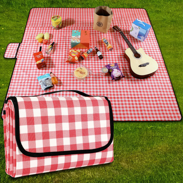 Vattentät picknickfilt Strandmatta 200×200cm, Lättvikts