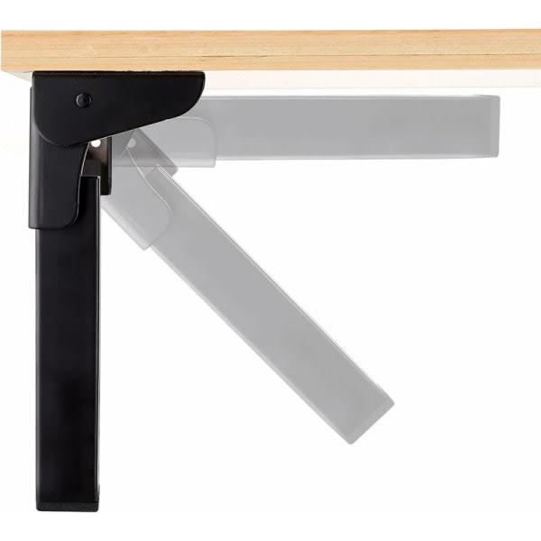 MINKUROW Set 4 hopfällbara 90° järnbordsben med självlåsande gångjärn för 30 cm soffbordsmöbler i metalli