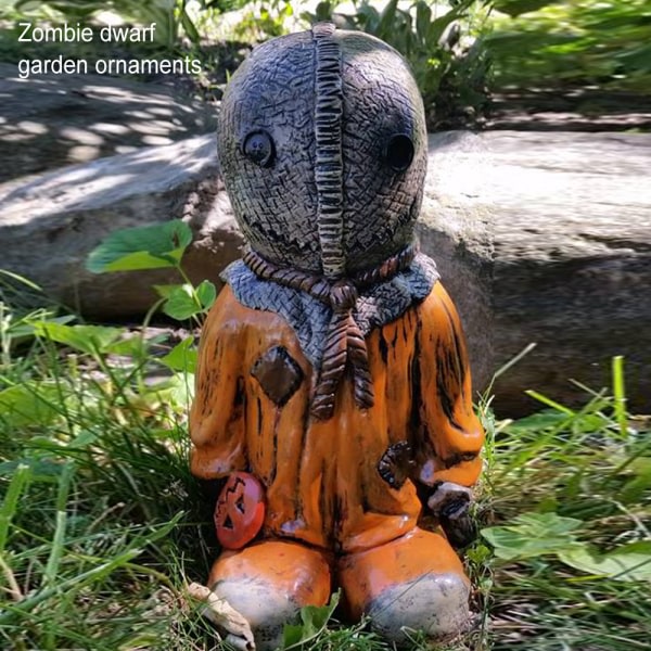 Skräckfilm Trädgårdstomtar Undead Halloween-skulptur for uteplats Gräsmatta L