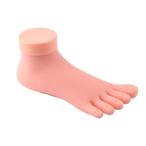 Practice Fake Foot Model - Flexibel rörlig mjuk silikonprotesfot för nagelkonst