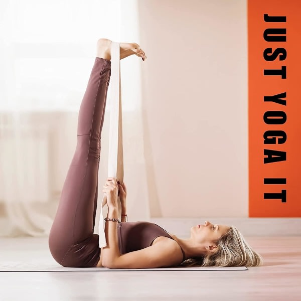 2 Packblue Yoga Strap (6ft) Stretch Band med justerbar metall D-ring spänne Loop | Träning och fitness stretching för yoga, pilates, sjukgymnastik,