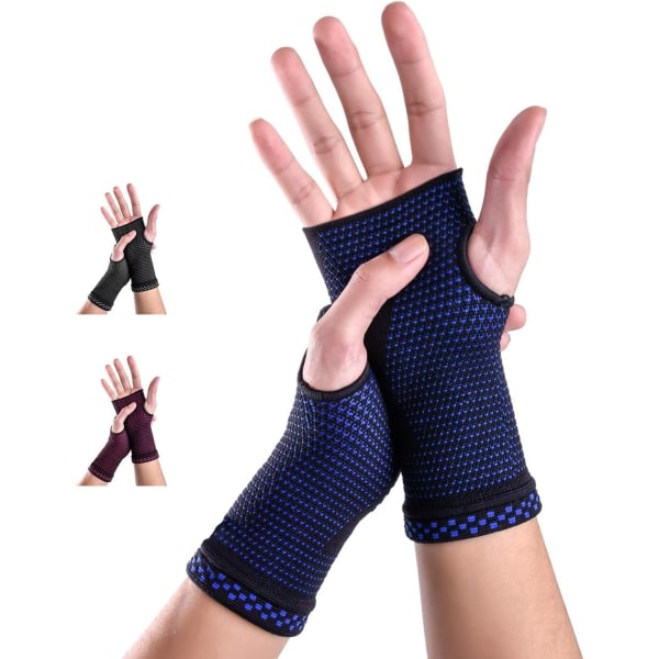 Handledsstøtte (1 par), handledskompressionshylsor for karpaltunnel og smertelindring i handleden, tendinit, artrit