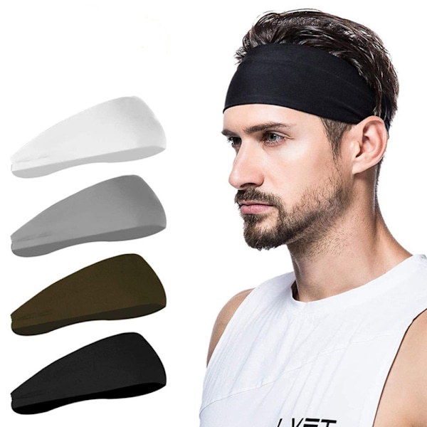 Athletic Mens Pannband (4 Pack) - Lättvikts Pannband för mig