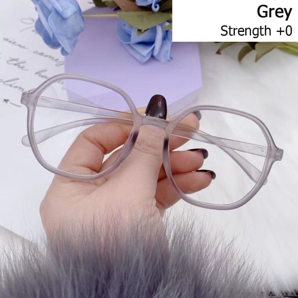 Mordely Läsglasögon Presbyopic Glasögon GRÅ STYRKA 0 grå