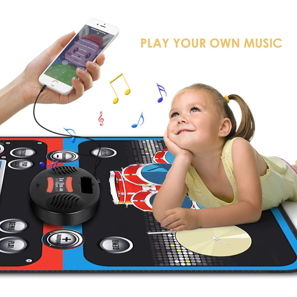 Kids Musical Instrument Drum Pads - Kids Portable 2 in