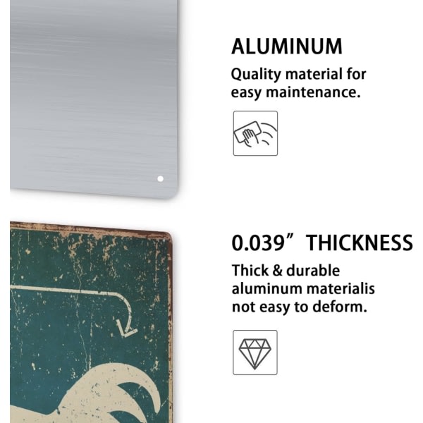 Tupp gissa vad Rolig nyhet aluminium metall skylt vintage vägg