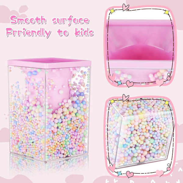 2-pack söta bubbelpennhållare Organizer Brevpapper Sminkborstehållare med färgade bubbelbollar för barn tonåringar
