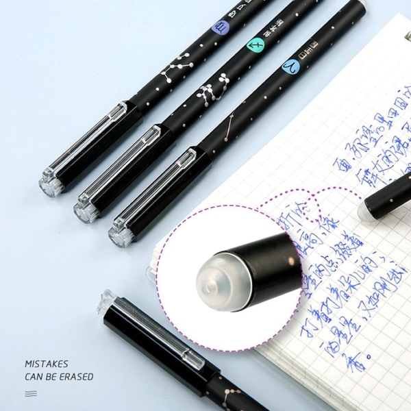 12 kpl 0,5 mm:n musta geelikynapöytä