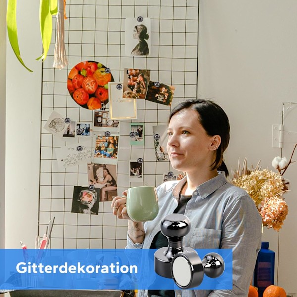 30-pakkaus pieniä neodyymimagneetteja jääkaappiin, valkotaululle, askarteluun, kotitoimistoon ja kouluun, mustia minimagneetteja [YDE] Black 30PCS