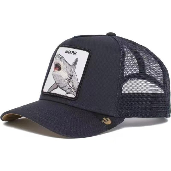 Mesh broderet dyrehat Snapback Hat Shark shark