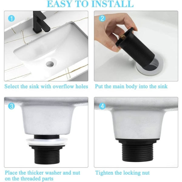 Håndvask afløb, Pop Up afløb prop, Håndvask afløb prop