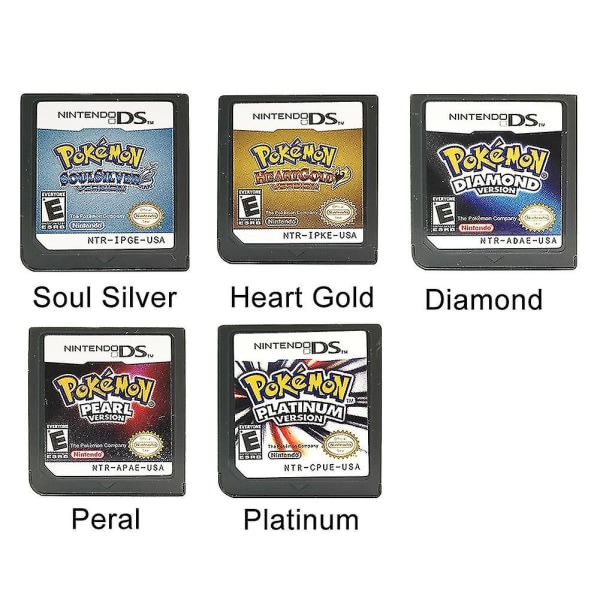 Klassiskt Pearl Platinum Soul Silver Heart Gold Game Card för 3ds Dsi Ds Lite Nds