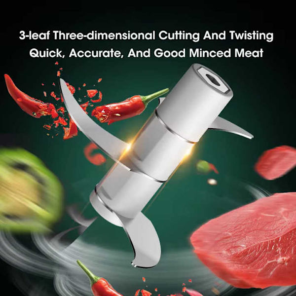 Mini Elektrisk Grøntsagsskærer Hvidløgspresser USB-opladning Ingefær Kød Hakker Foodprocessor Køkken Gadgets white-100ml