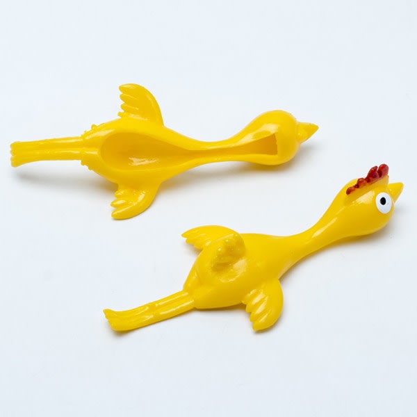 3 X Kids Kids Flick A Chicken Novelty Katapult Festtaske Legetøj Pinata Fillers