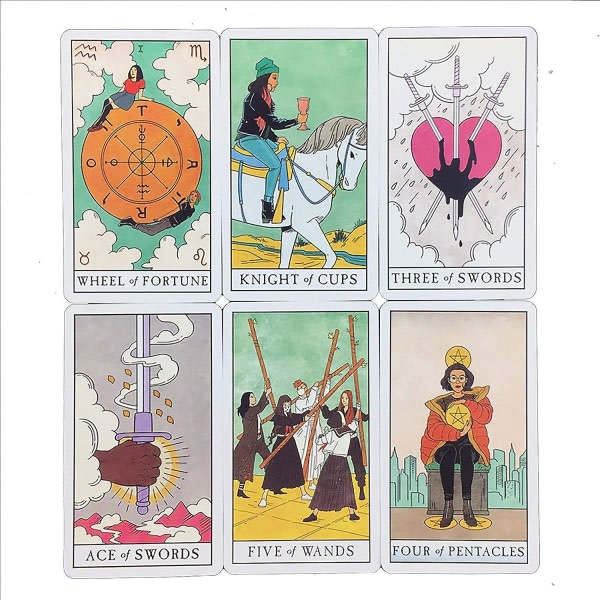 80 stk Tarotkort The Modern Witch Tarot Deck Divination Mystisk Magisk Traditionel Power Fuld engelsk familiefestspil