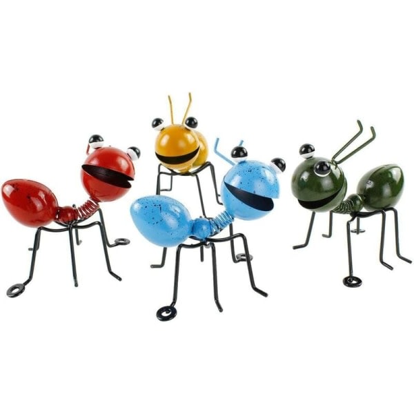 Metal Ant 4 färg söt insekt vägghängande konst trädgård