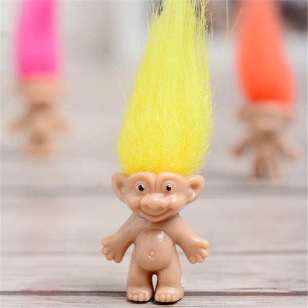 10 stk Mini Vintage Troll Lykke Dukke Små Actionfigurer