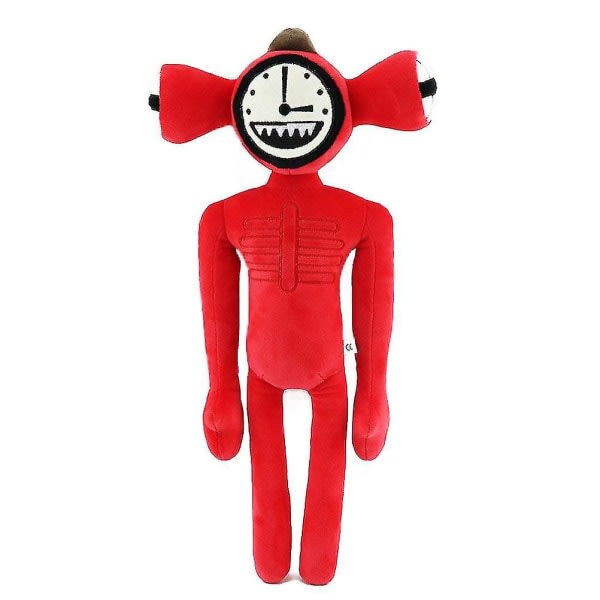 Sirenhuvud plyschleksaker, 40 cm Anime Clock Man Rolig stoppad docka för hemfest Present Röd