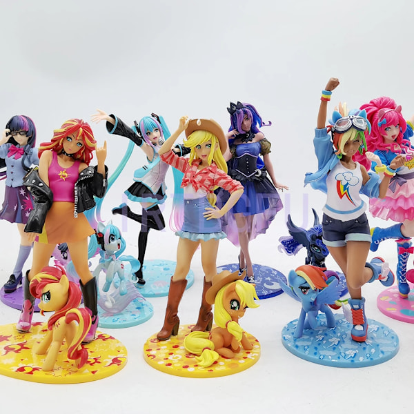 20-25cm My Little Pony Princess Celestia Twilight Sparkle Pinkie Pie Japansk Anime PVC Action Samling Model Legetøj til Bar(YD) Applejack