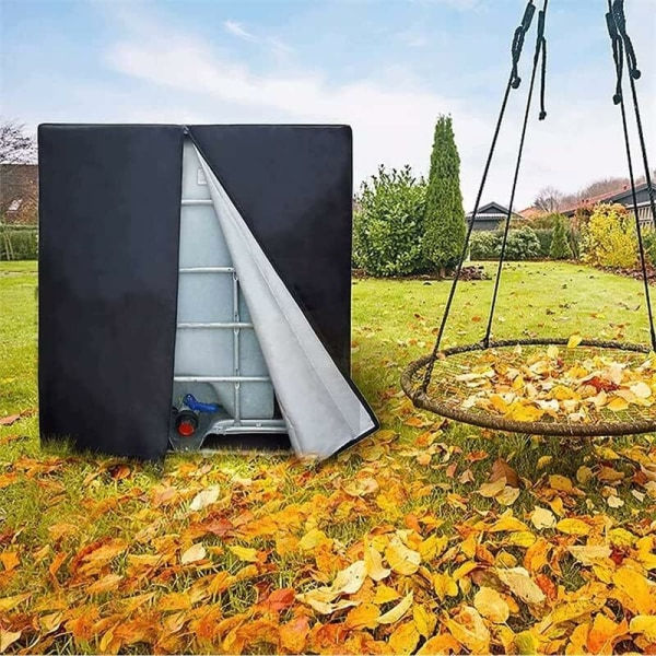 1000L Tanklock Lås IBC Regnvattentank Solskydd Anti Damm Anti UV Lås Skyddspresenning (116 x 100 x 120 cm)