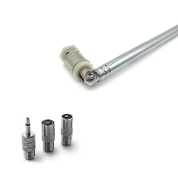 75 Ohm Teleskopisk DAB-Radioantenne for HiFi AV-mottakere Minisystem, FM