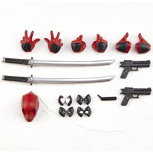 Deadpool Actionfigur Avtakbart og utskiftbart ansikt Samleobjekt Modell Dukke Minifigur Leke Skrivebordsdekorasjon Gave-yzy[HK]-Xin
