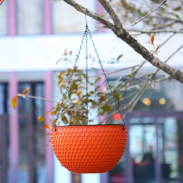 Blomkruka Hemma Trädgård Balkong Hängande Växtkruka Krok Korg Hängande Kruka Blomväxtkrukor Röd Red Small