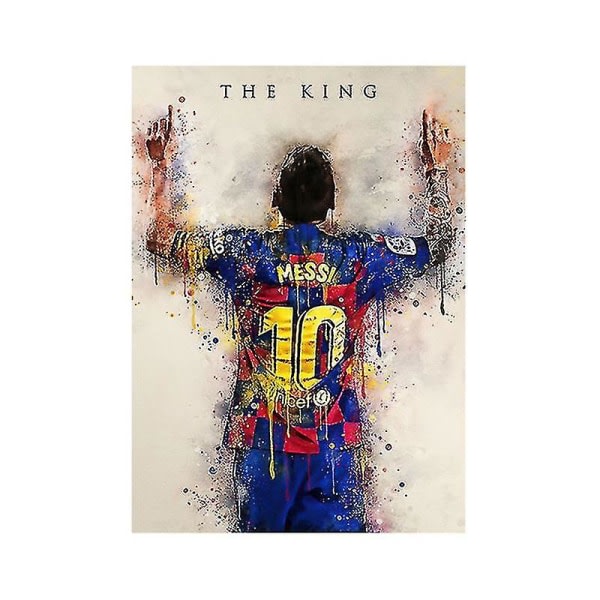 Messi Fodboldstjerne Omgivende Plakat Vægmaleri Soveværelse Dekoration Korridor Vægmaleri