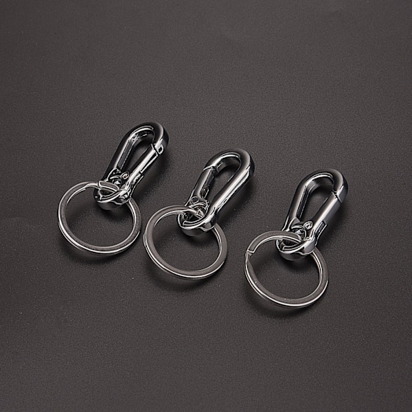 Metal Keyring Keychain Key Ring Chain Holder Organizer for Car/Key Finder, 3 Pack