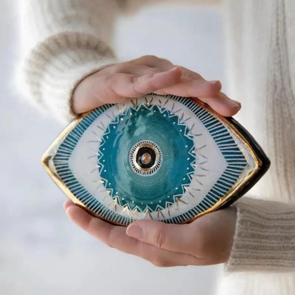 Evil Eye Seinäkoriste - Kodin sisustus - Turkkilainen amuletti - Suojaa ja onnea viehätyslahja (silmä)