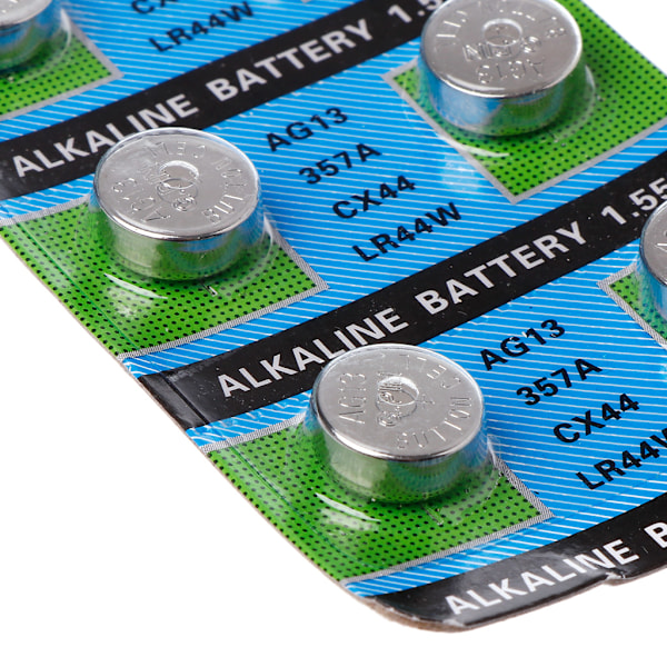 10 kpl/setti AG13 nappikellotterit A76 LR44 357A S76E G13 1,55V alkalinenappikellotterit
