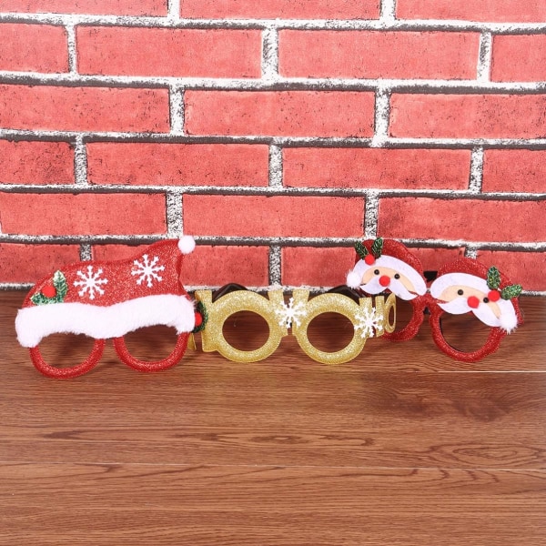 6 stk julebriller Julenissen morsomme briller festglass
