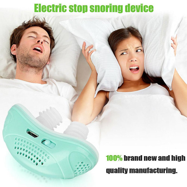 Elektrisk Mini Cpap Noise Anti Snorke Device Søvnapnø Stop Snore Aid Stopper grøn