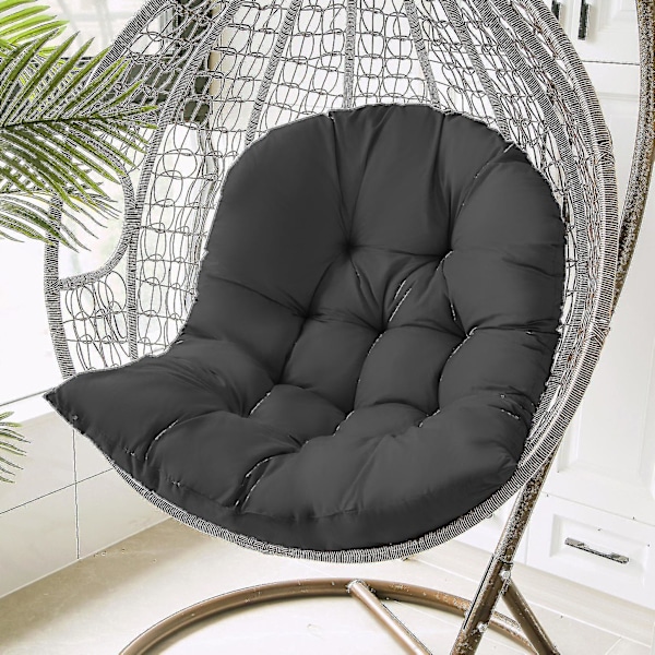 Sort Hængekurv Pude Swing Rattan Stol Pude Vugge Pude Black
