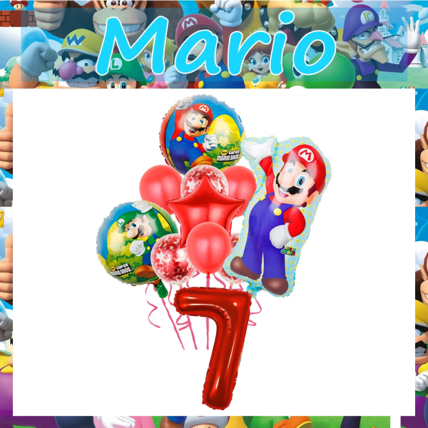 Marioed Super Bro Dekorative Balloner Til Fest Fødselsdagsfest Dekoration Dreng Festtilbehør Baby Shower Familie Folie Latex Glob Ballon 11Pcs-7