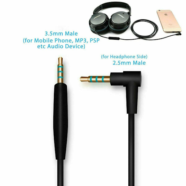 Erstatningslydkabelledning til BOSE QC25 black
