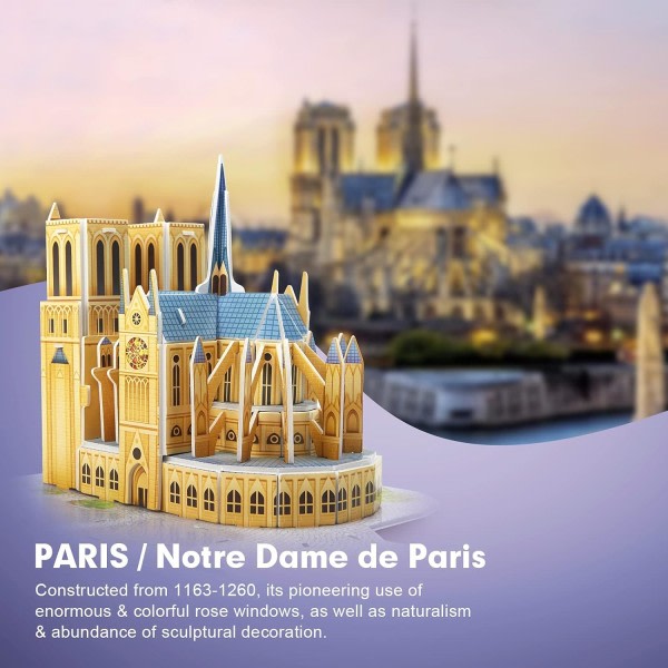 3D-pussel, Paris City Skyline Building Model Kit, 114 bitar